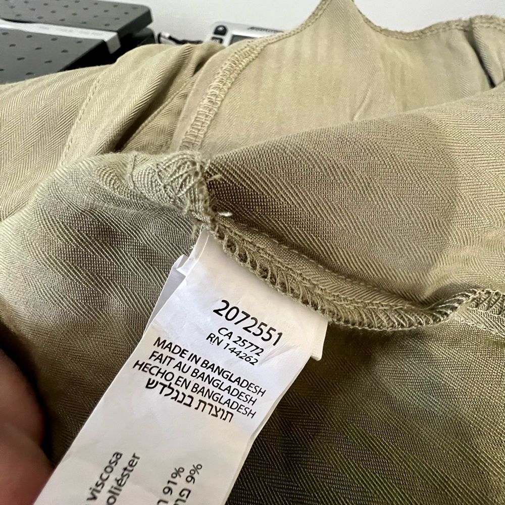 Dex Plus Olive Green Button Front Dress Belted w/Pockets - Size 1X - Picture 10 of 13